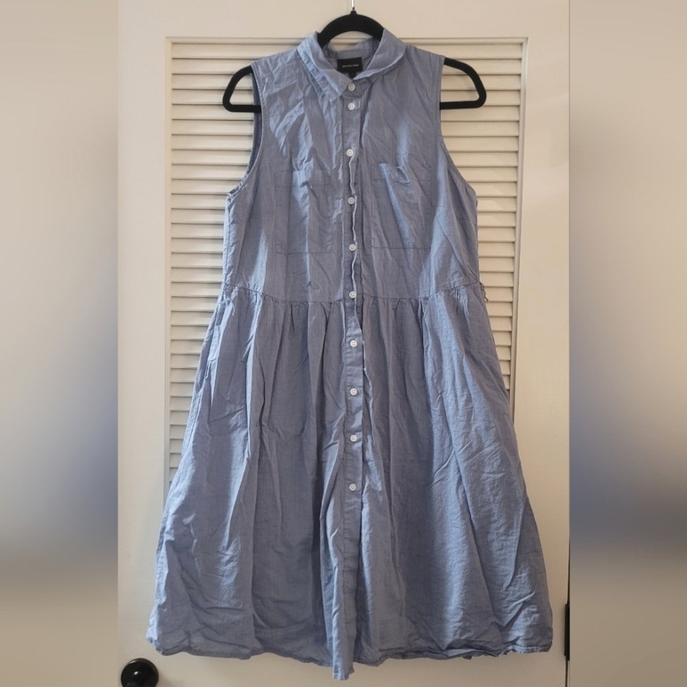 Who What Wear- Sleeveless Blue Lightweight Dress With Pockets & Lining